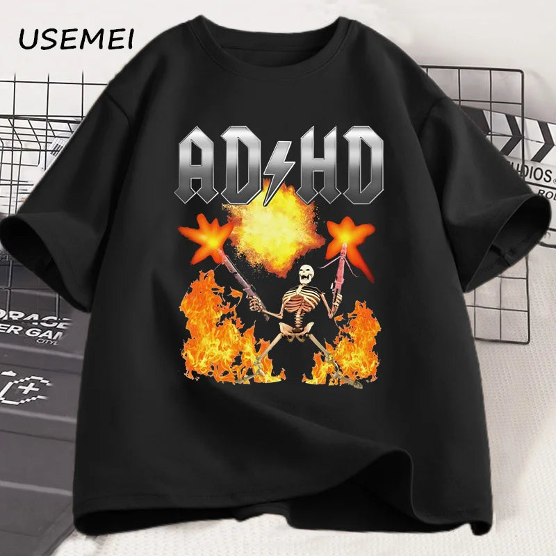 ADHD Graphic Tee Mental Health Awareness T-Shirt