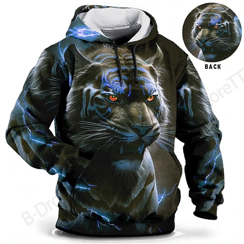 Dragon Print Hoodie 3D Graphic Sweatshirt for Men and Women