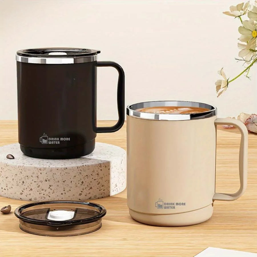 Stainless Steel Mug with Lid Large Capacity Coffee Cup