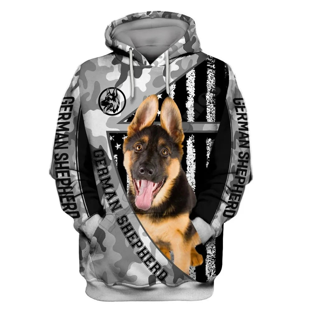German Shepherd Hoodie 3D Printed Dog Pullover