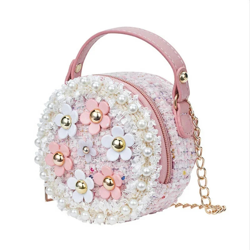 Kids Crossbody Bag Flower Messenger Shoulder Bag for Girls