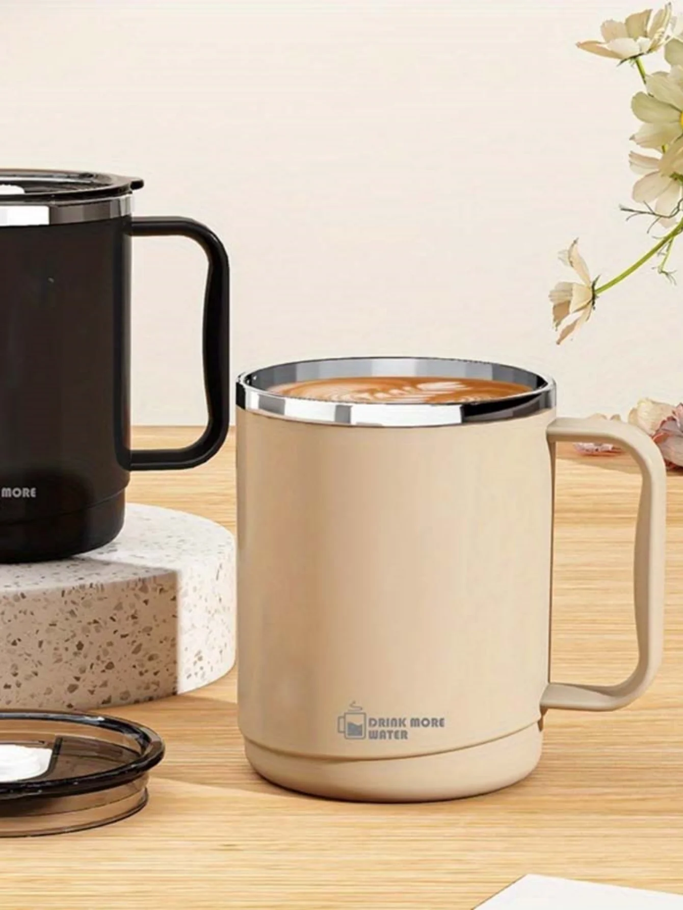 Stainless Steel Mug with Lid Large Capacity Coffee Cup