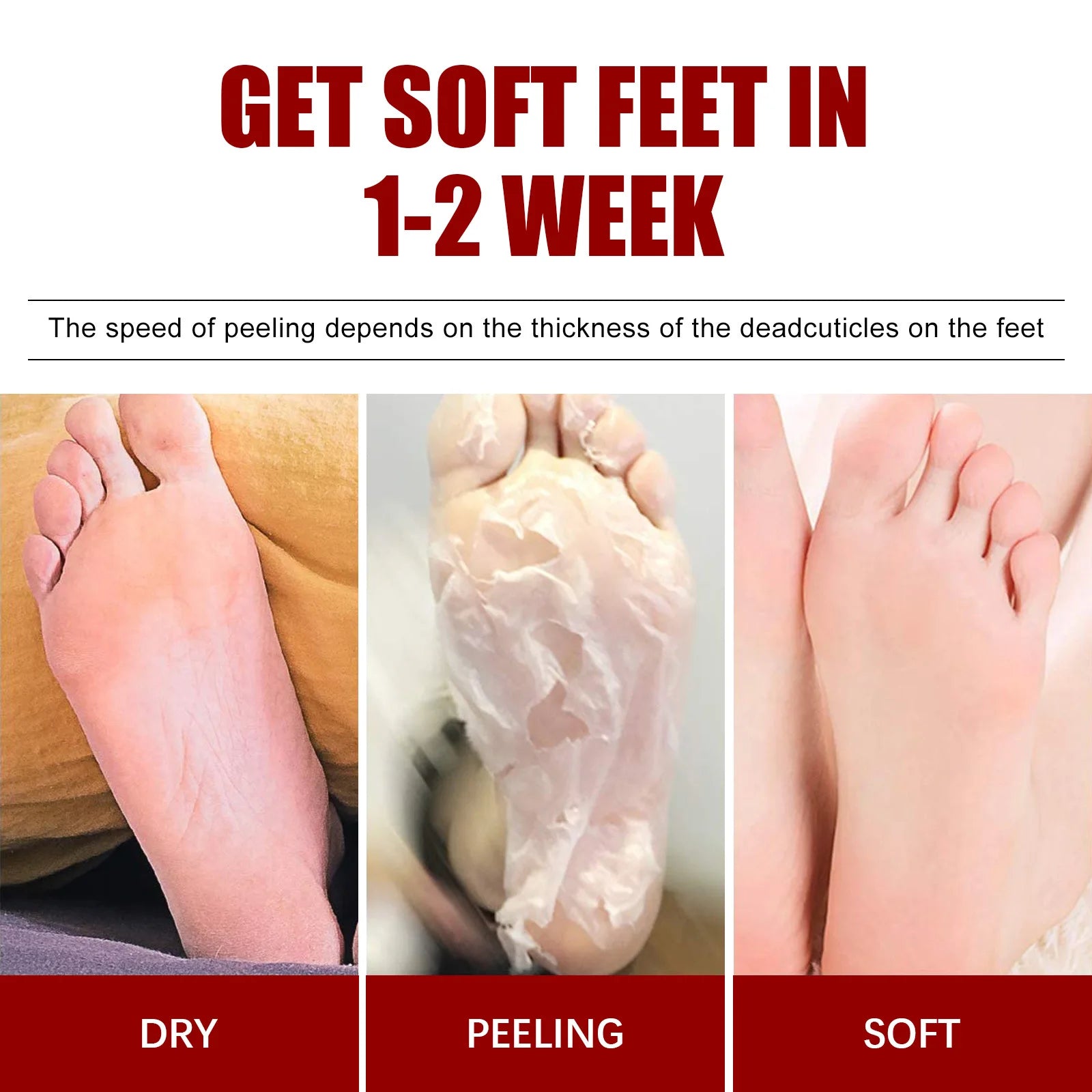 Foot Fruit Acid Exfoliating Peel Mask Dry Rough Cracked Feet, Soothing Your Feet & Heel, Make Feet Smooth And Soft Pure natural
