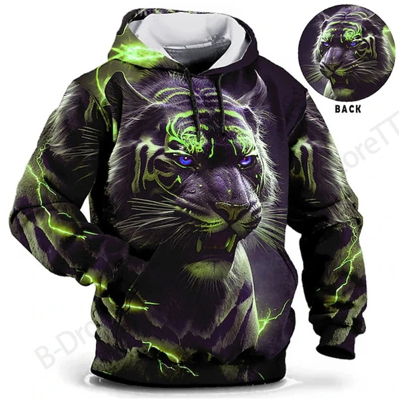 Dragon Print Hoodie 3D Graphic Sweatshirt for Men and Women