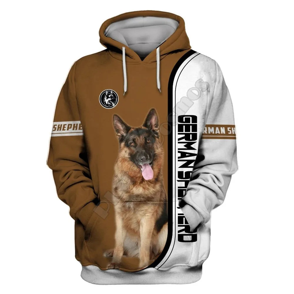 German Shepherd Hoodie 3D Printed Dog Pullover