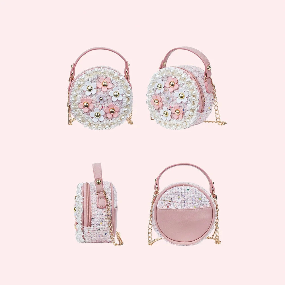 Kids Crossbody Bag Flower Messenger Shoulder Bag for Girls
