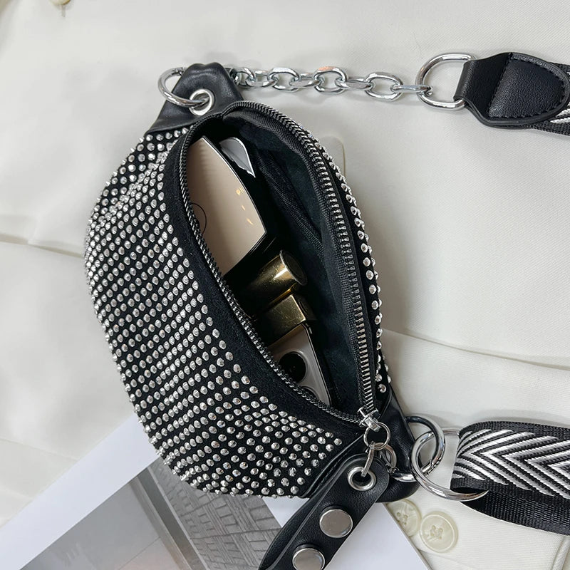 Lady Waist Bag Fashion Chain Crossbody Chest Bag