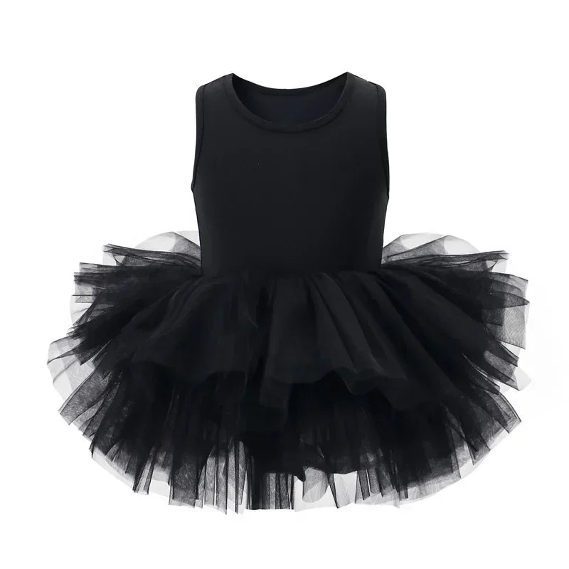 Girls Tutu Dress Lace Ballet Pettiskirt Sleeveless Dress