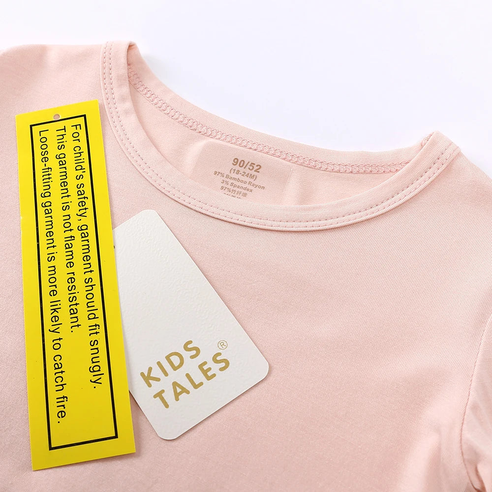 Kids Pajamas Sets Bamboo Fiber Breathable Sleepwear