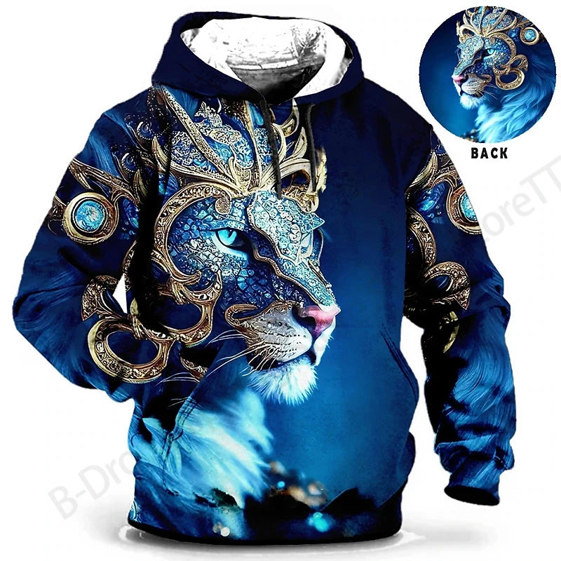 Dragon Print Hoodie 3D Graphic Sweatshirt for Men and Women