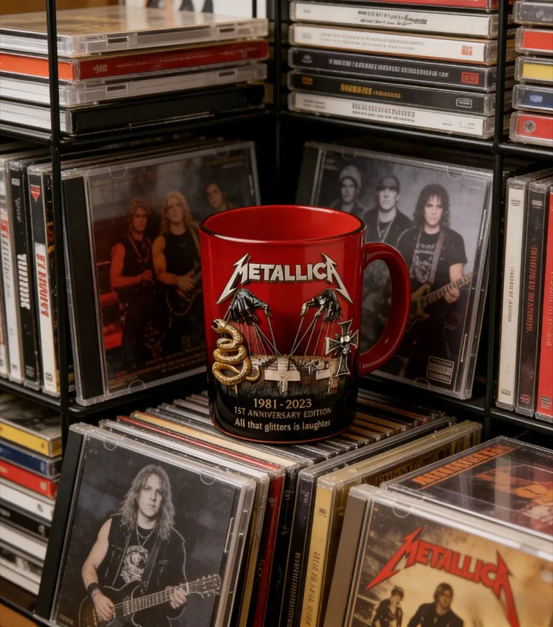Rock Coffee Mug 3D Embossed Metal Band Vintage Punk Mug