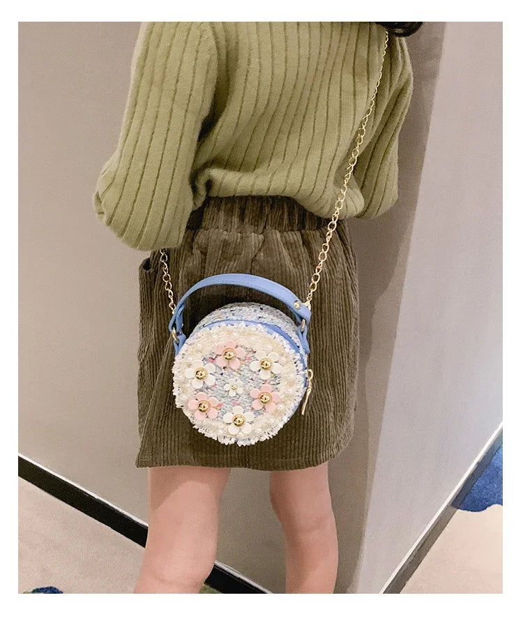 Kids Crossbody Bag Flower Messenger Shoulder Bag for Girls