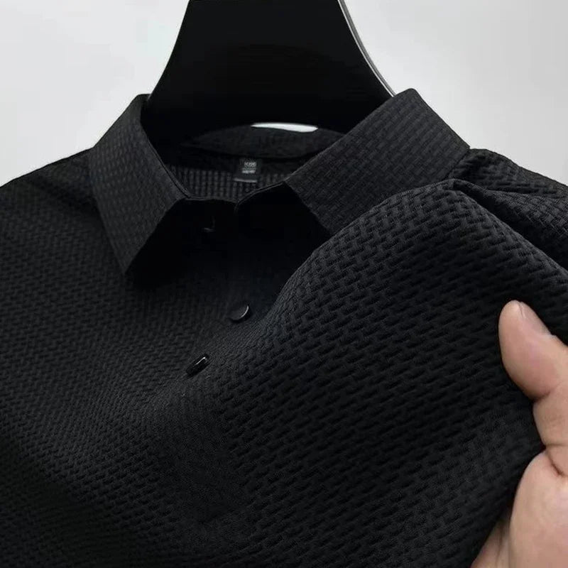 Men Polo Shirt Short Sleeve Business Casual Summer Top
