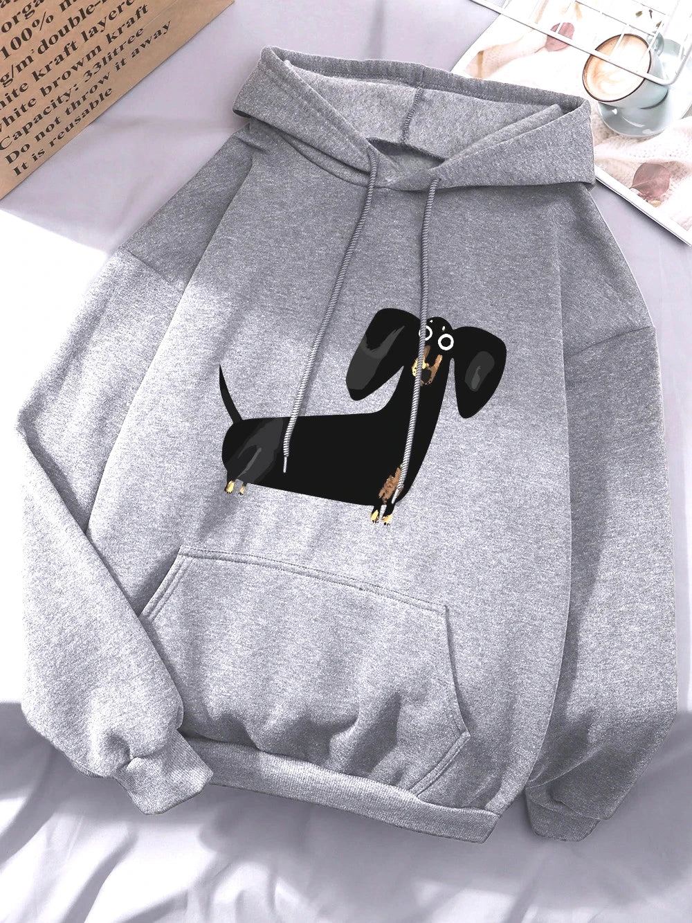 Dachshund Dog Hoodie Women Fleece Casual Sweatshirt