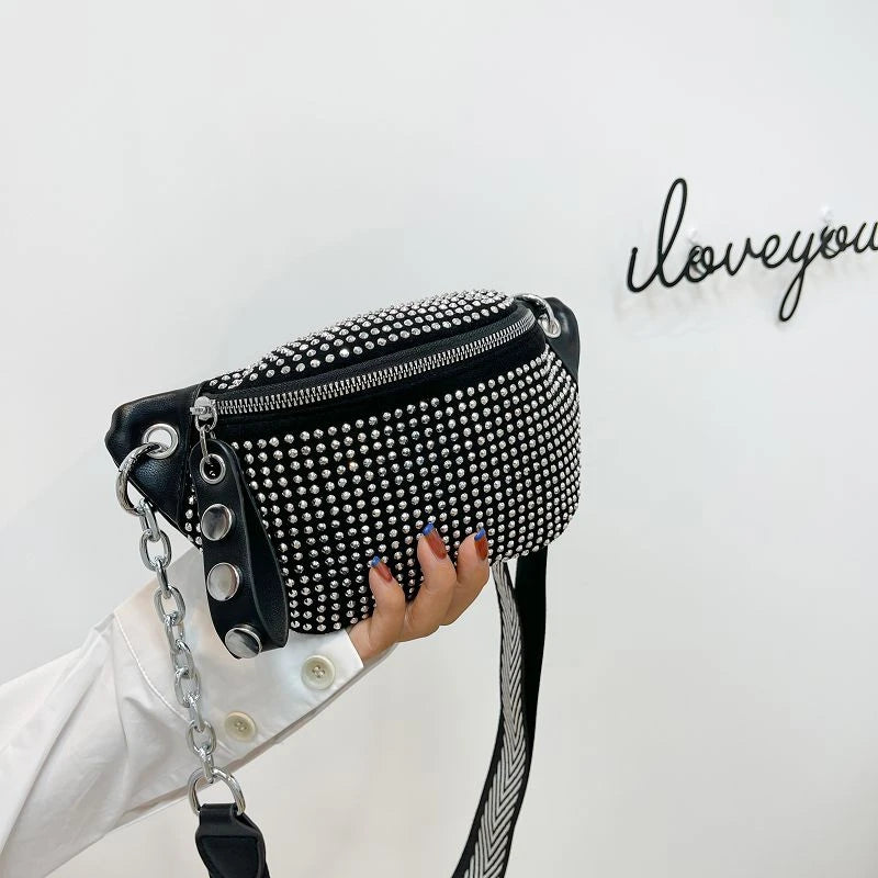Lady Waist Bag Fashion Chain Crossbody Chest Bag
