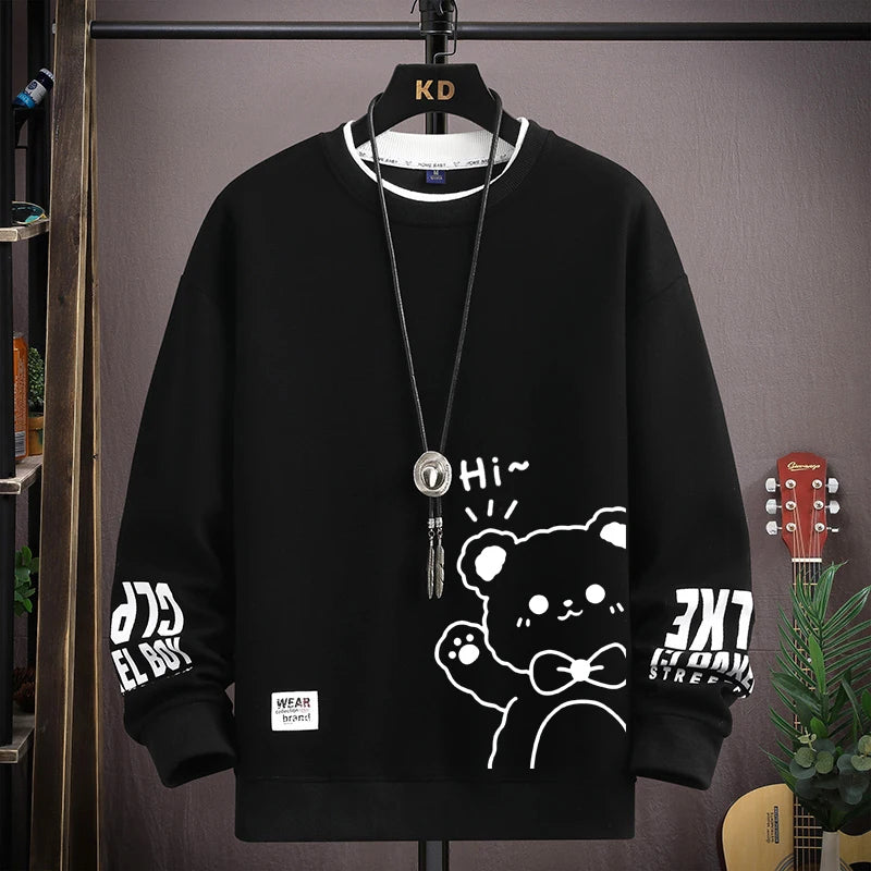 Tiger Printed Sweatshirt Japan Cartoon Harajuku Top