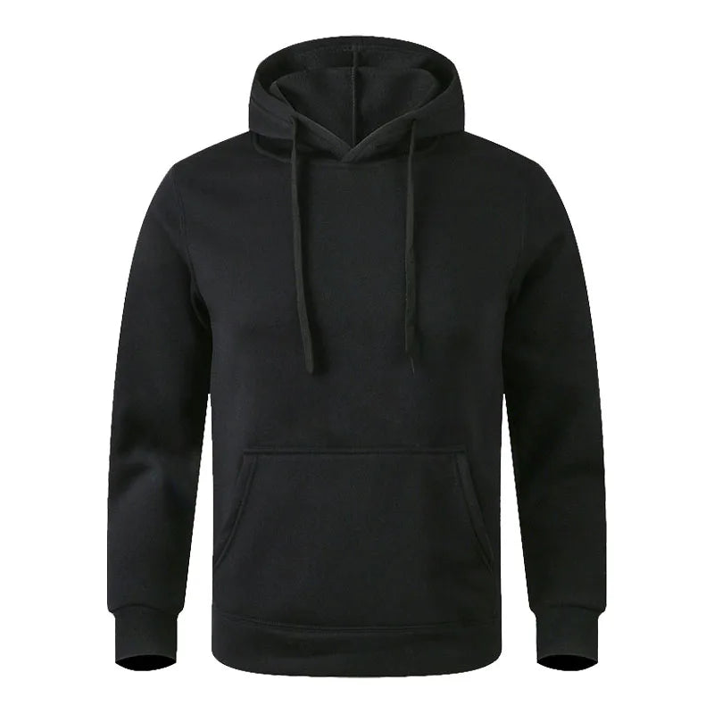 Minimalist Hoodie Fleece Black White Couple Sweatshirt