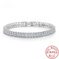 Sterling Silver Crystal Bracelet 18CM Luxury Jewelry for Women