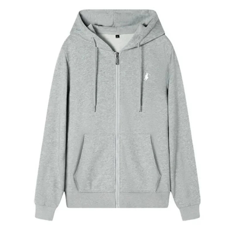 Men Knit Hoodie Casual Zipper Sweatshirt Sportswear