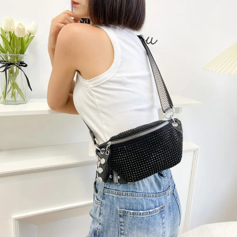Lady Waist Bag Fashion Chain Crossbody Chest Bag