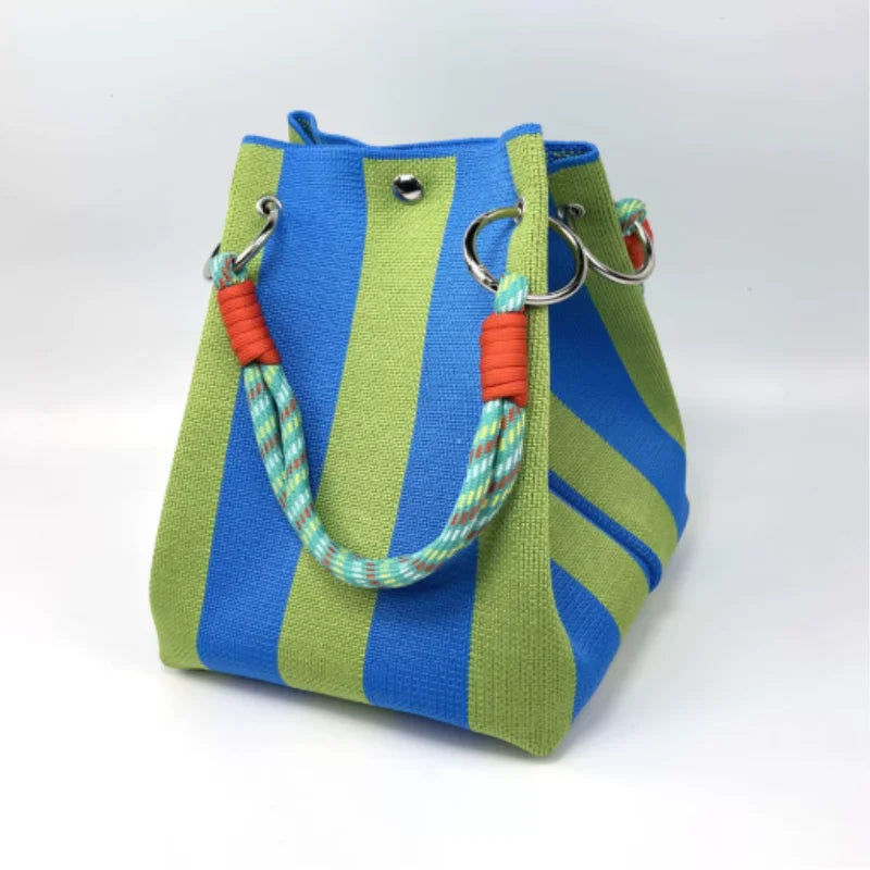 Multicolor Handbag Retro Large Capacity Tote Bag