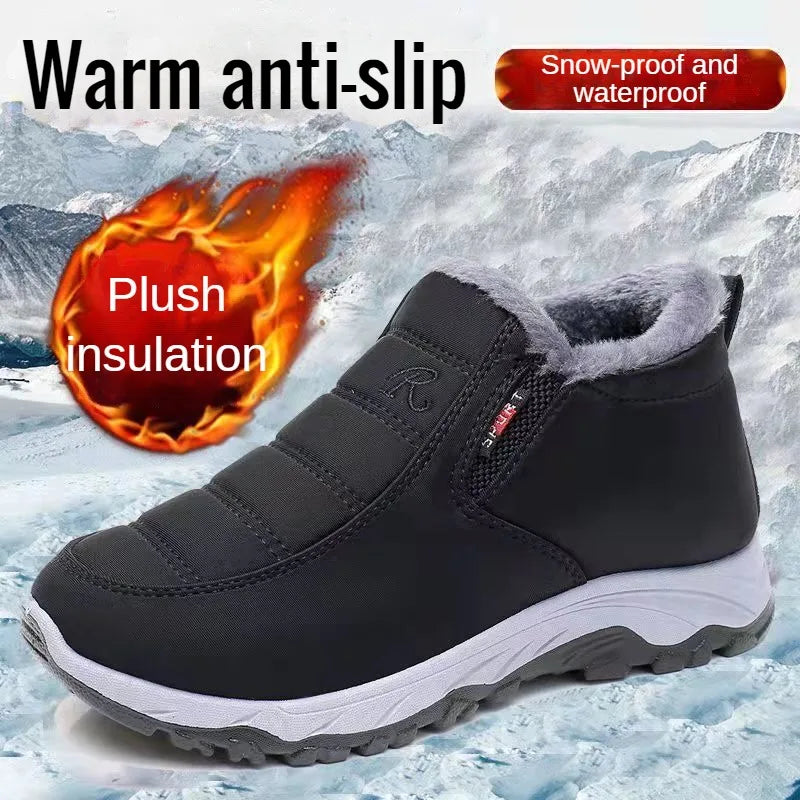 Men Winter Shoes Casual Cotton Warm Chunky Sole Shoes
