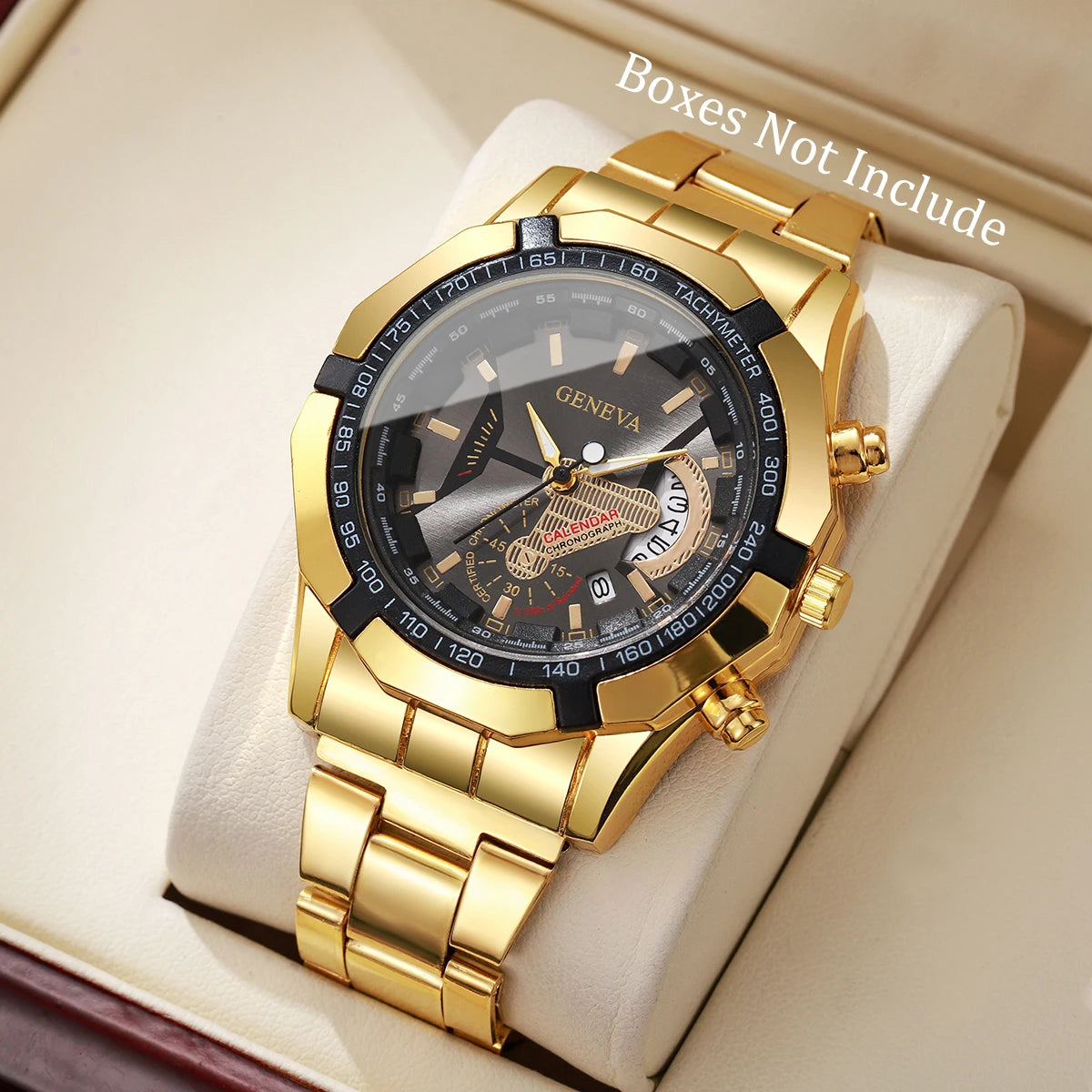 Men Business Watch Large Dial Calendar Quartz Watch