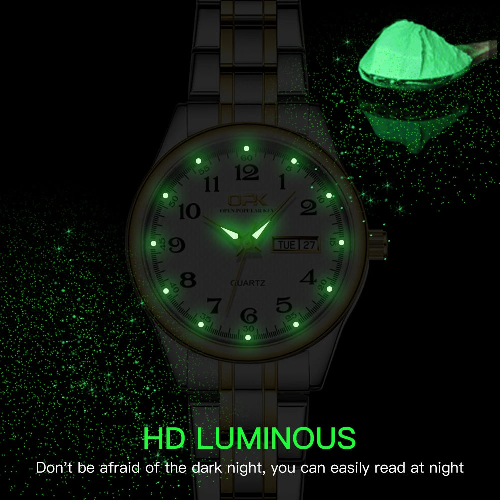 Women Quartz Watch Waterproof Classic Stainless Steel Watch