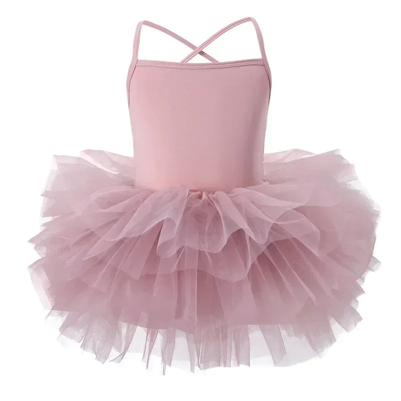 Girls Tutu Dress Lace Ballet Pettiskirt Sleeveless Dress