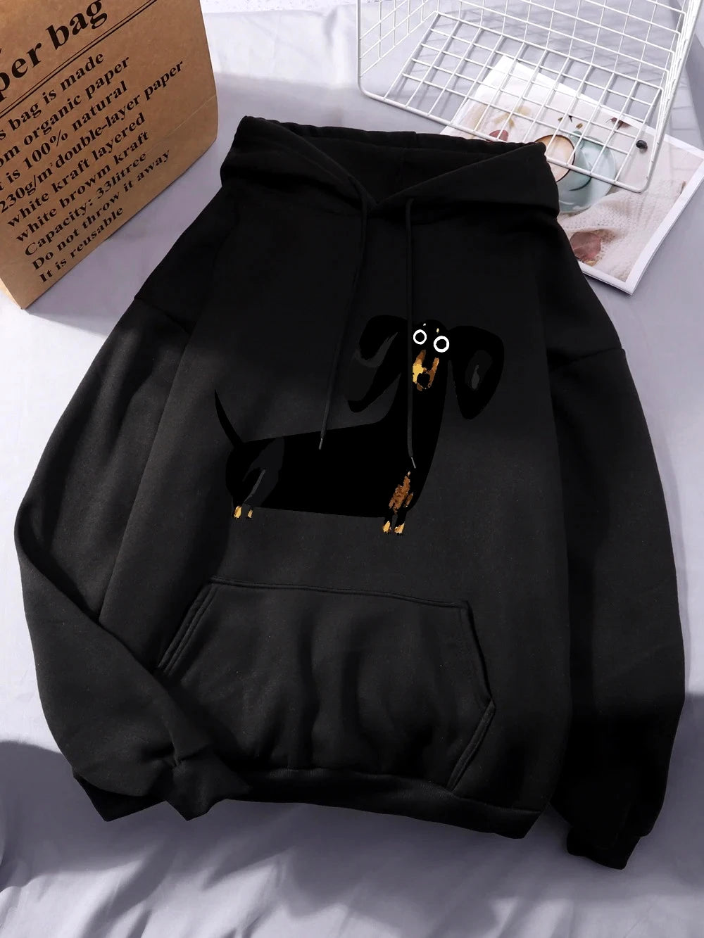 Dachshund Dog Hoodie Women Fleece Casual Sweatshirt