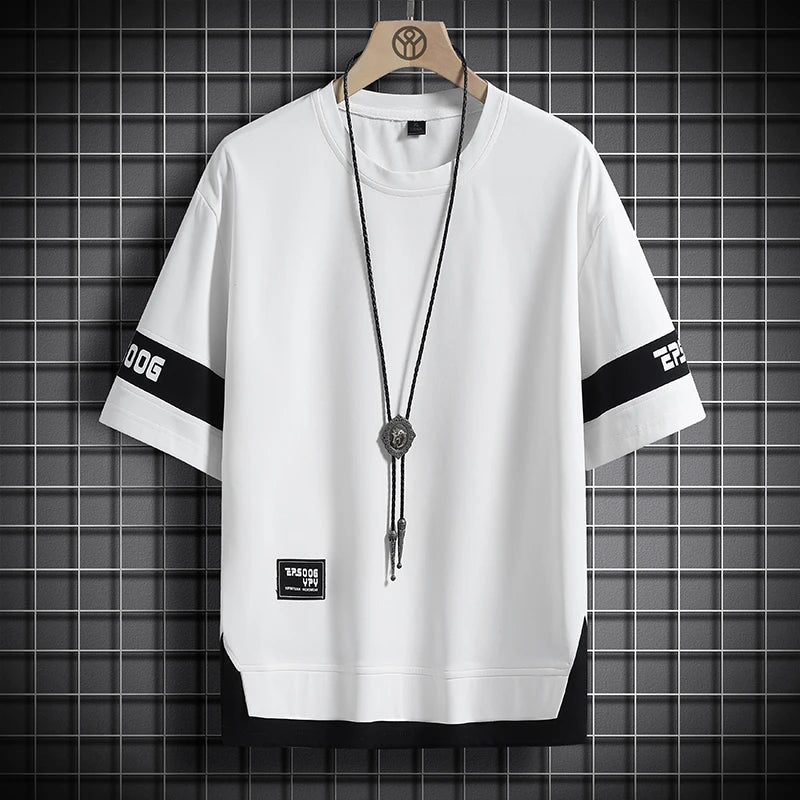 Men Streetwear T-Shirt Hip Hop Loose Summer Tee