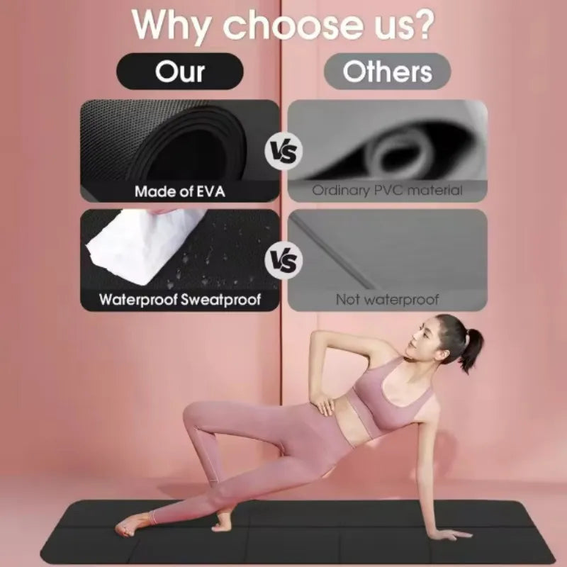Yoga Mat Anti-skid Sports Fitness EVA Comfort Foam 4MM Thick Yoga Mat for Exercise Yoga and Pilates Gymnastics Mat - Smart Living Store
