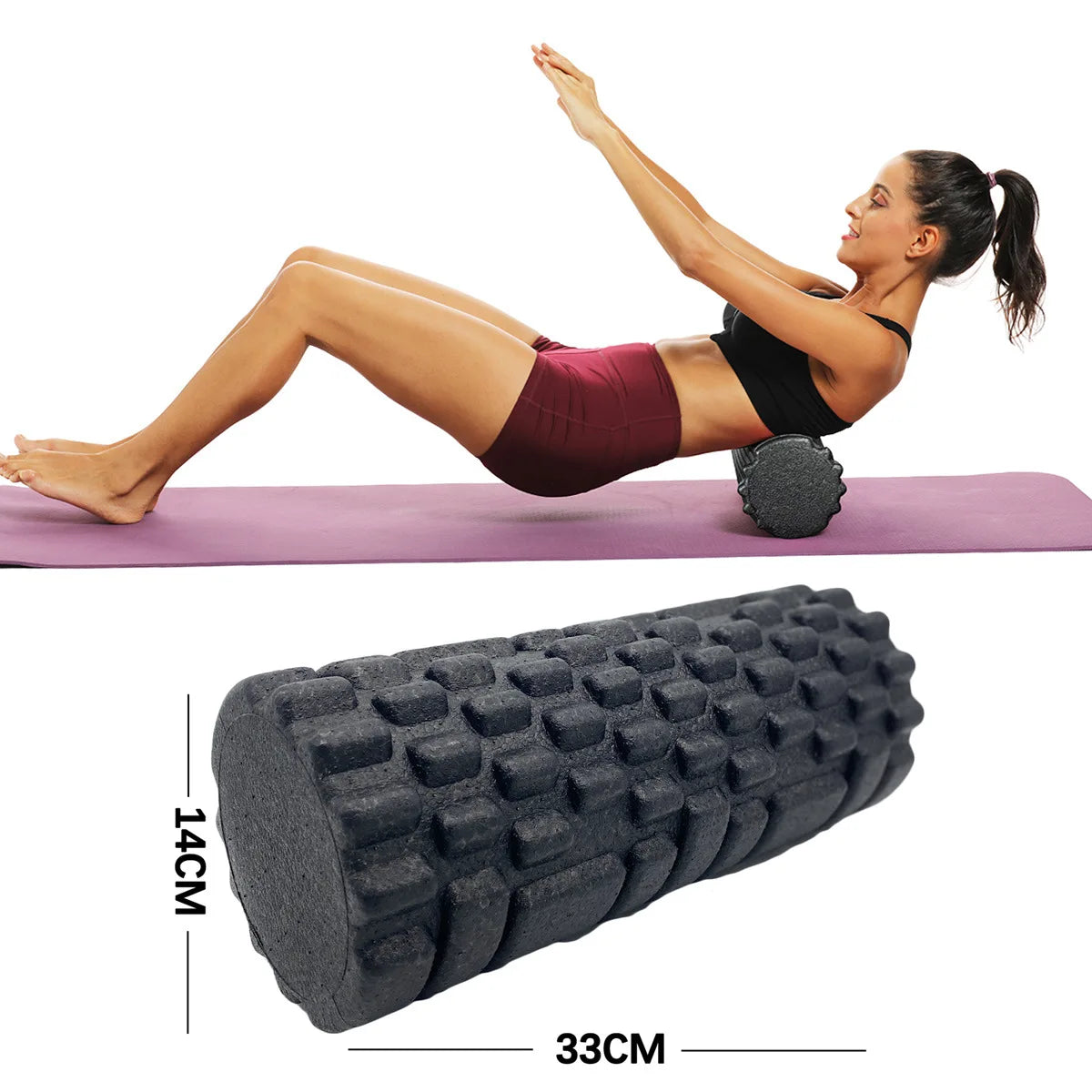 Fitness Foam Roller for Yoga, Pilates and Muscle Massage
