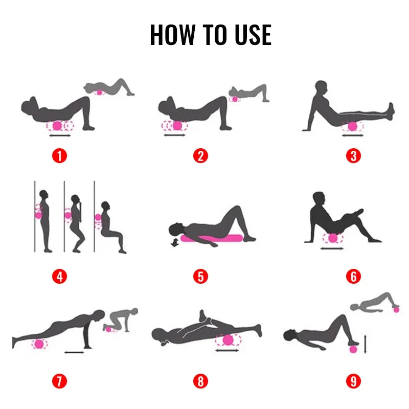 Fitness Foam Roller for Yoga, Pilates and Muscle Massage