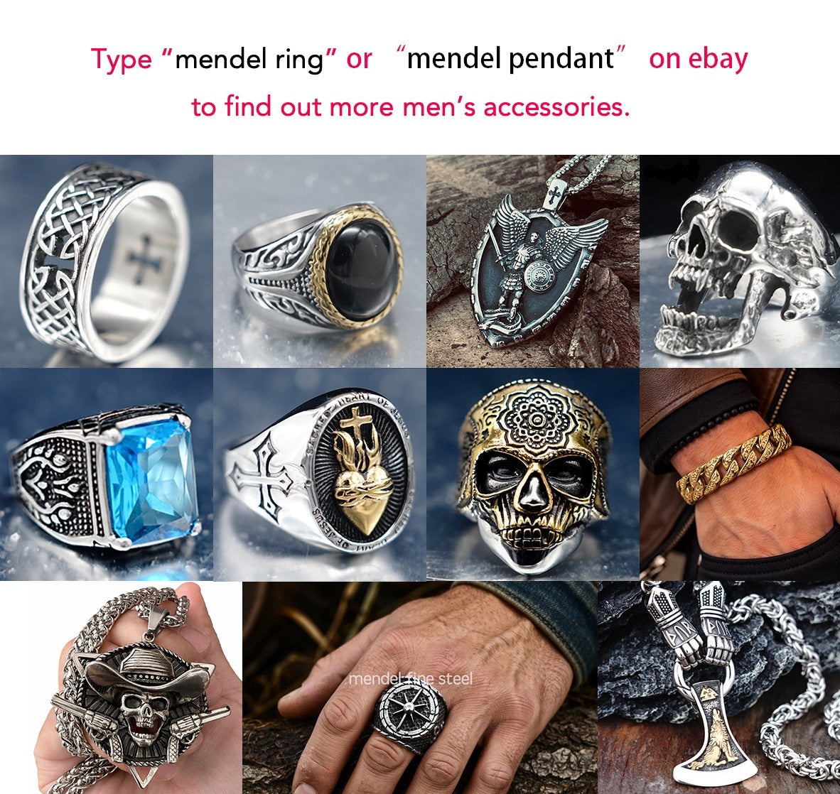 MENDEL Mens Claddagh Ring Celtic Irish Knot Wedding Band Ring Size 6 7 8 -14 15