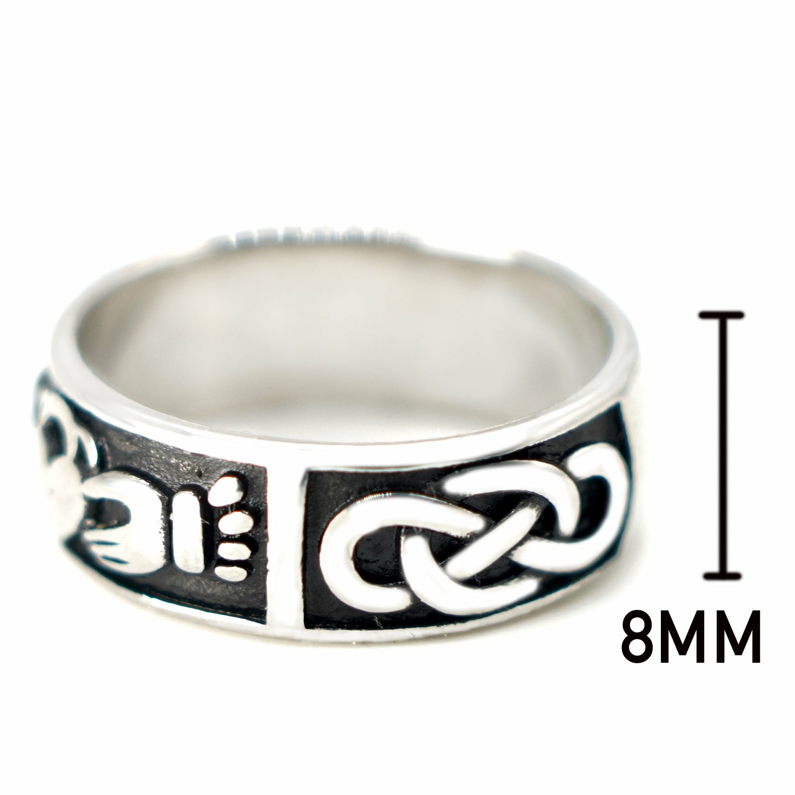 MENDEL Mens Claddagh Ring Celtic Irish Knot Wedding Band Ring Size 6 7 8 -14 15