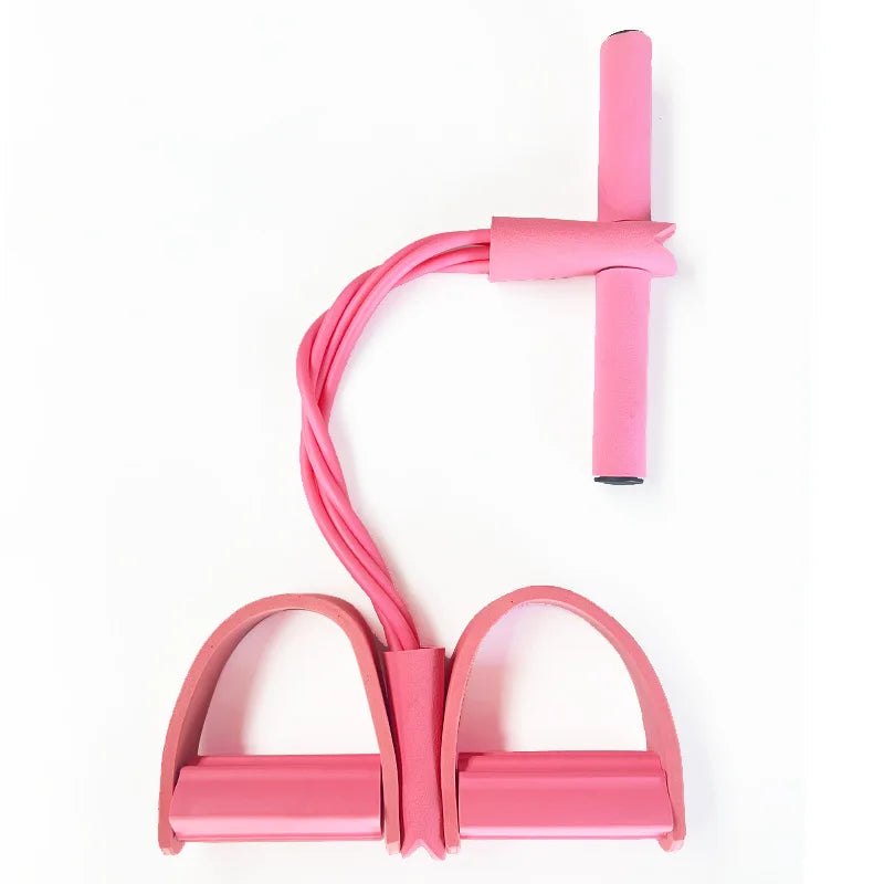 2025 Upgrade Multifunction Tension Rope or Exercise Sit up Exercise Equipment,Pedal Ankle Puller,Bands-6 Tube Pedal Ankle Puller for Women Men
