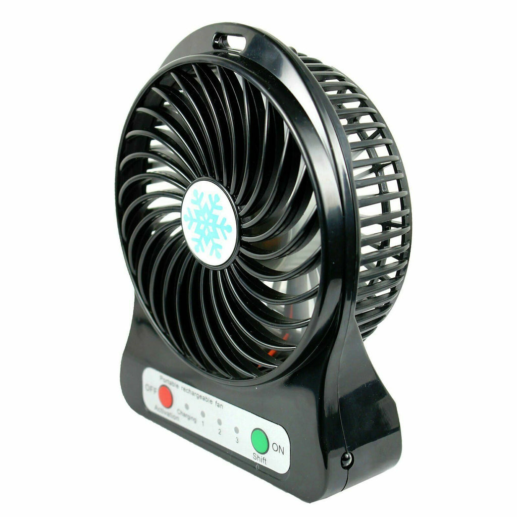Portable Rechargeable LED Fan Air Cooler Mini Operated Desk USB