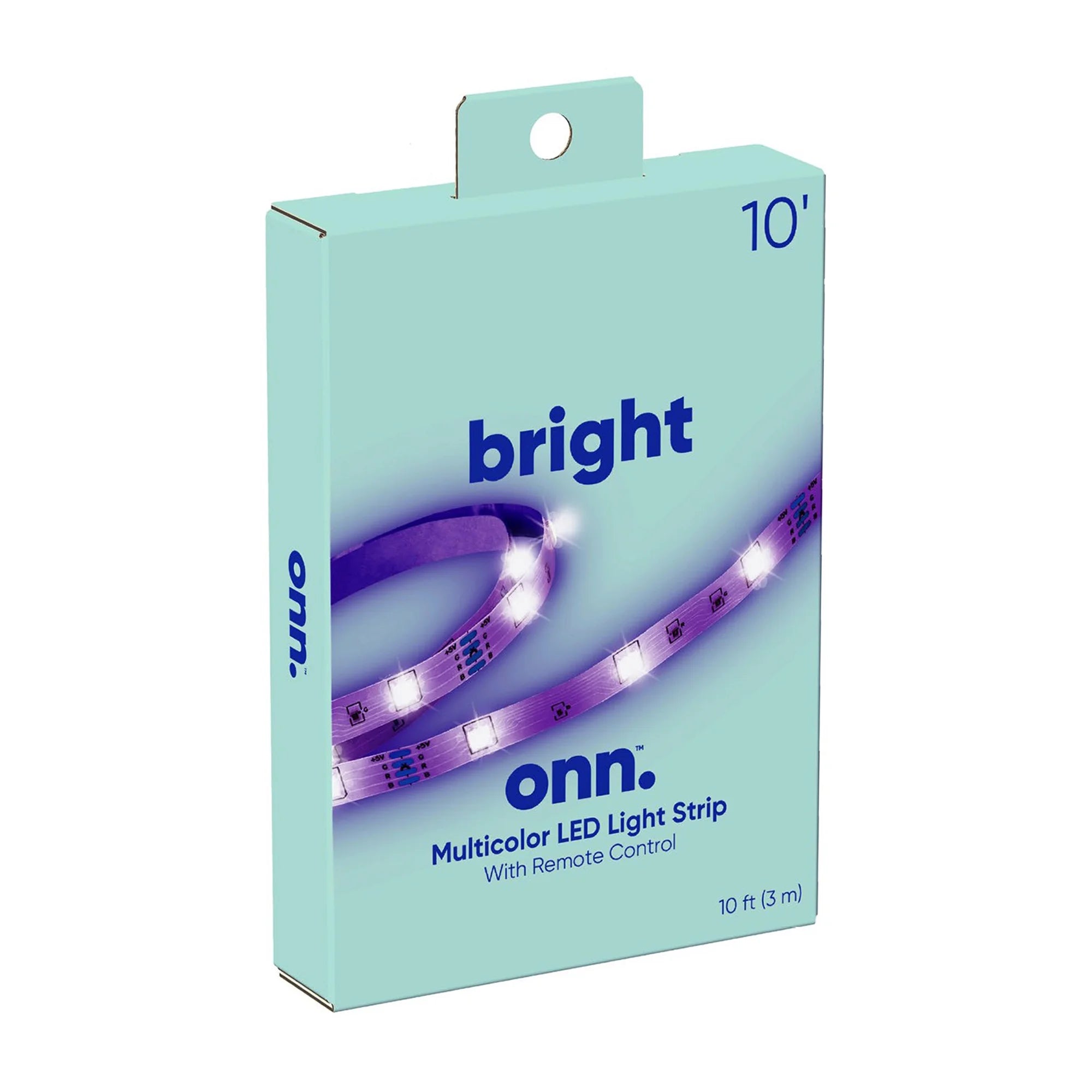Multicolor LED Light Strip with Remote Control, 10'