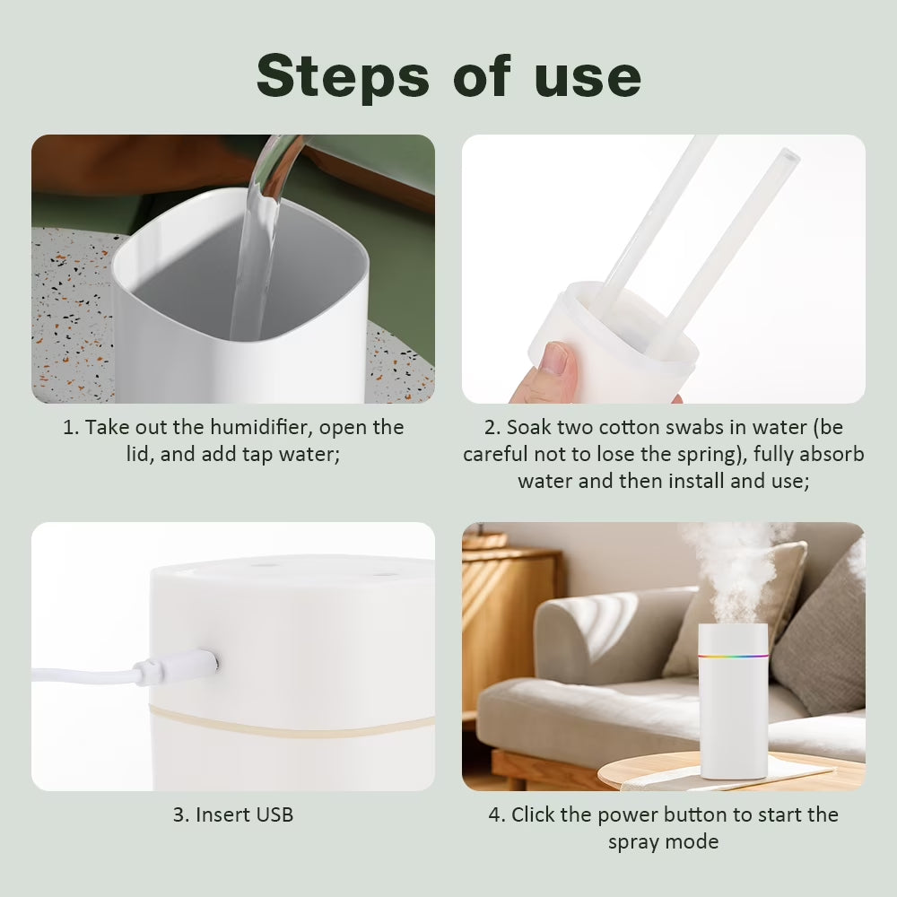 Humidifier for Bedroom & Large Rooms - 2025 New 12H Quiet Operation, LED Night Light, Safe Mist for Babies, Kids & Adults