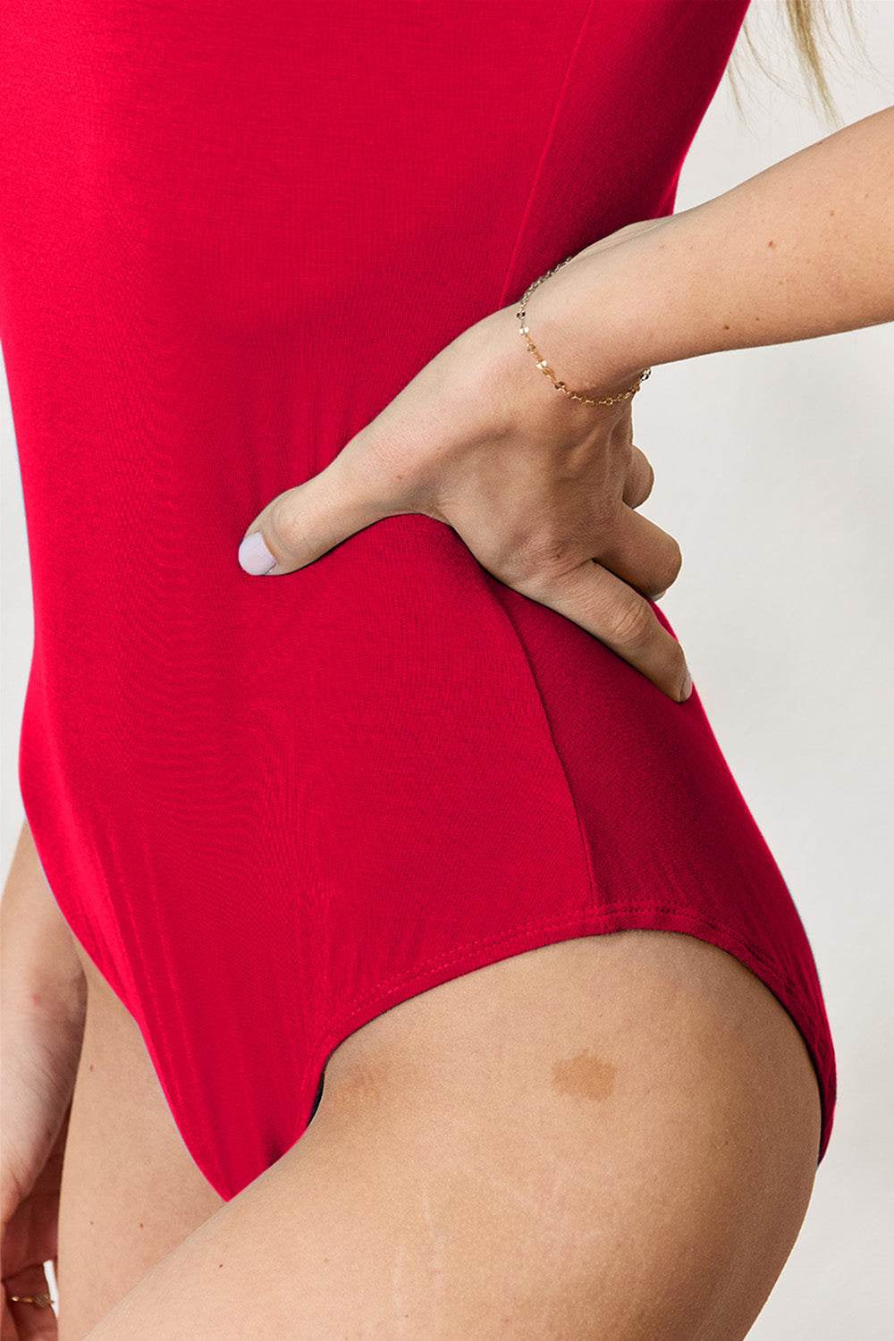 Basic Bae Full Size round Neck Short Sleeve Bodysuit